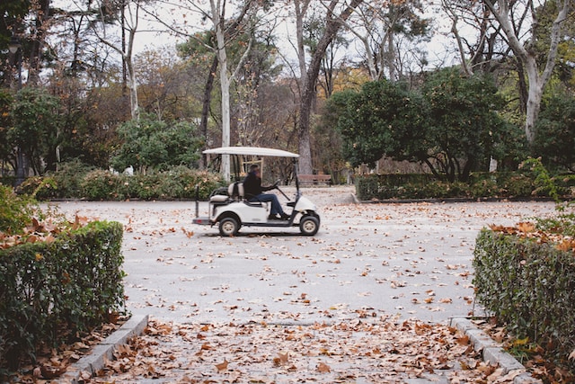 2 tempat duduk Golf Cart dimensi: panduan penghantaran dan penyimpanan