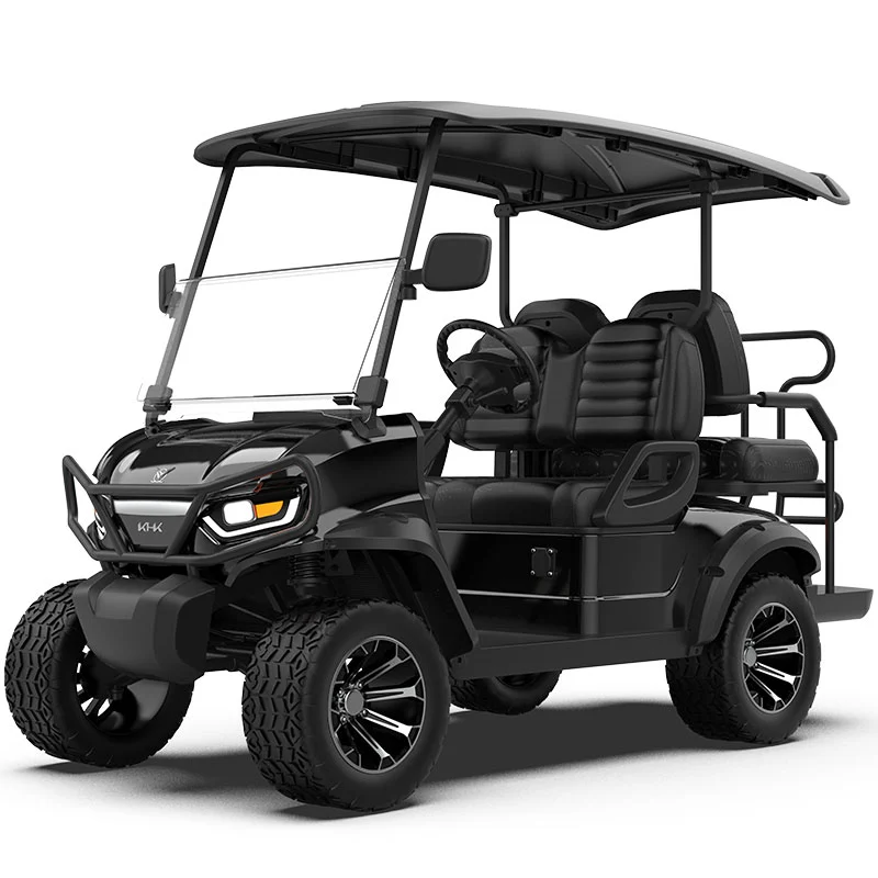 GQL 2 2 Seater Black Lifted Golf Cart