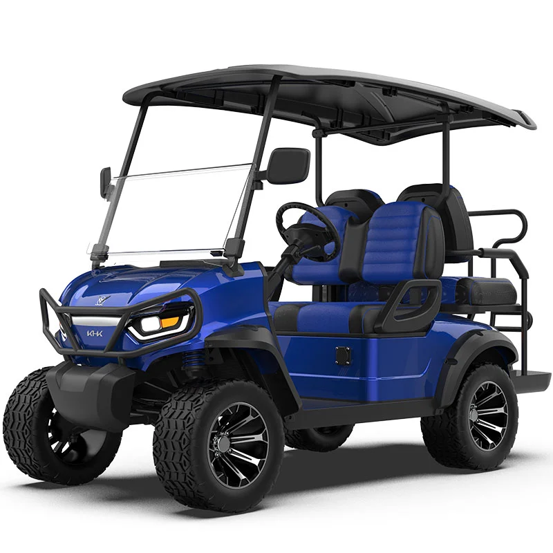 GQL 2 2 Seater Blue mengangkat keranjang Golf